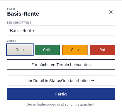 Fach-Details: Ampel, Beleuchten, Verträge